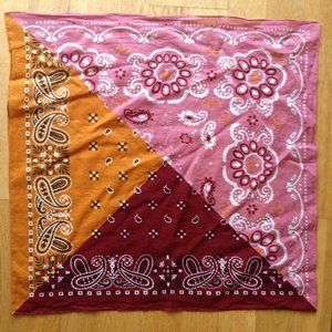 Madewell Cotton Bandana Scarf Autumn Berry Multi Print